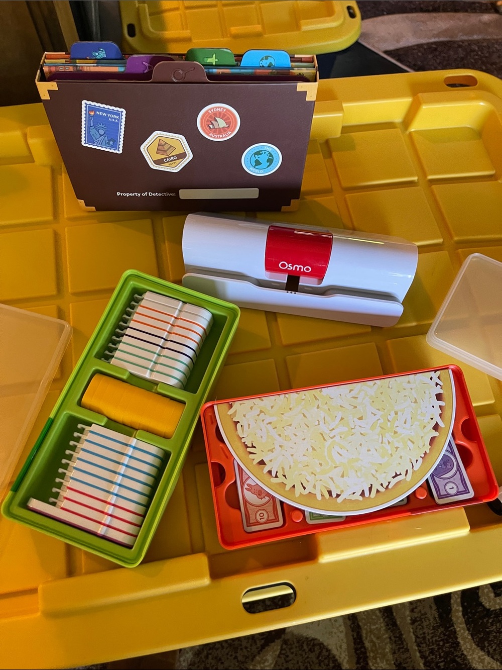 Osmo lot for iPod - includes dock for iPad pizza, detective and coding games.